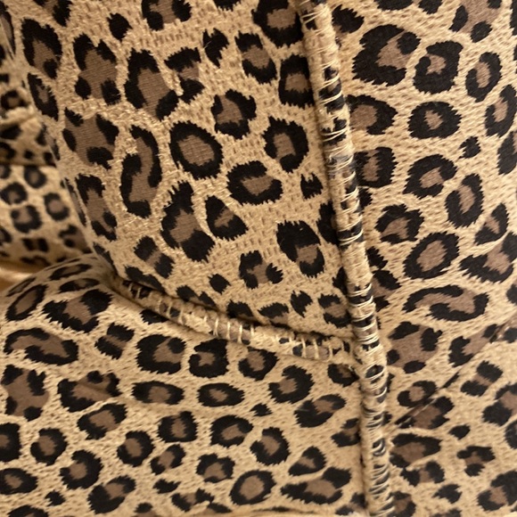 FOLLOW ME Leopard Boot Print Slip On Slipper Faux Suede Size 6 - Picture 6 of 14